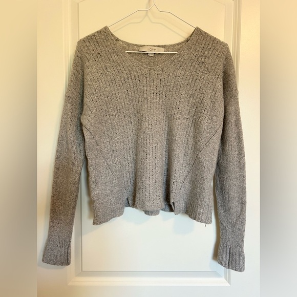 LOFT Gray Women's long sleeve Sweater - Picture 1 of 3